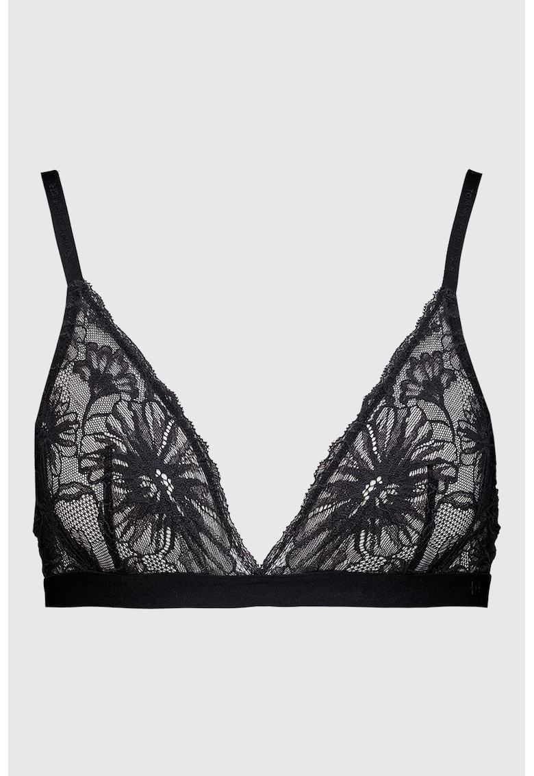 Sutien din dantela cu cupe triunghiulare
