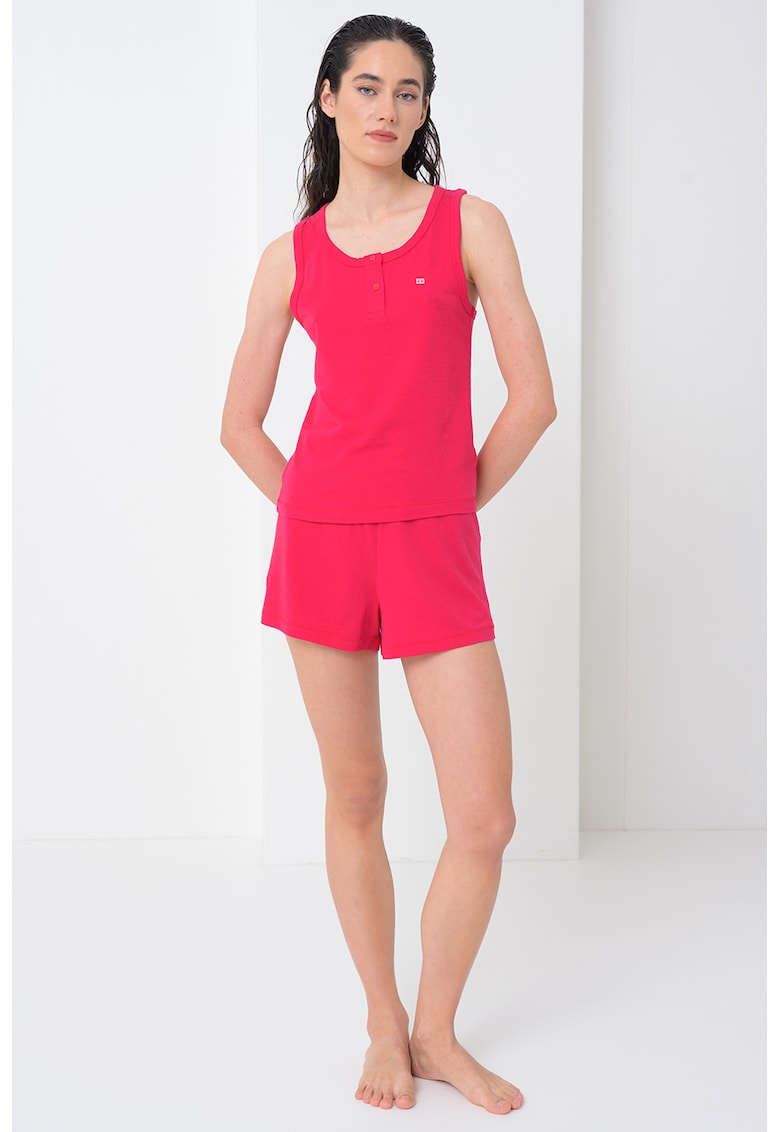 Pijama cu pantaloni scurti din amestec de bumbac organic si modal