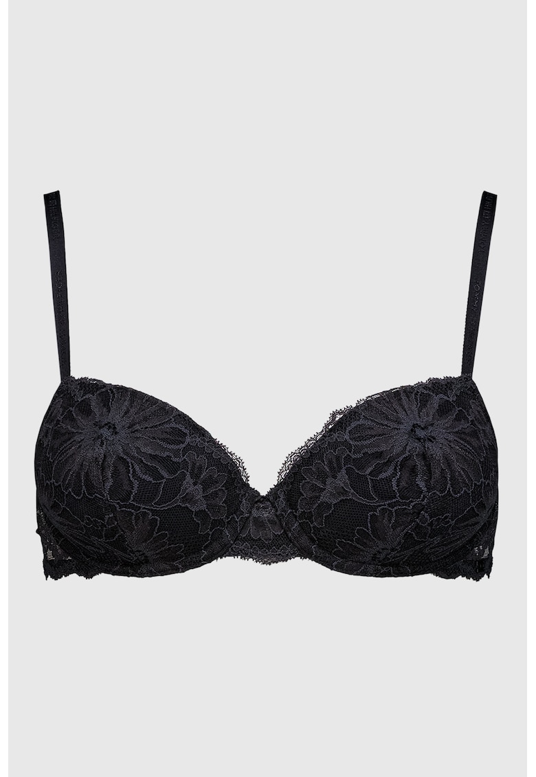 CALVIN KLEIN - Sutien din dantela cu burete si model floral