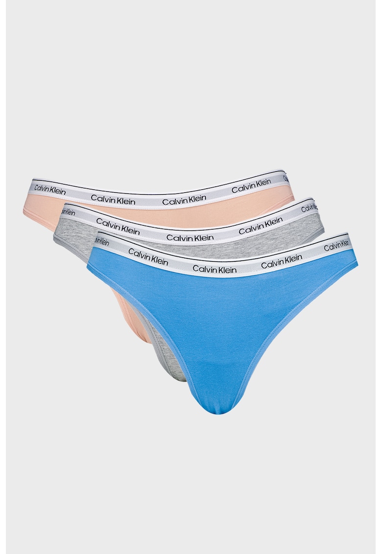 Set de chiloti tanga cu logo - 3 perechi