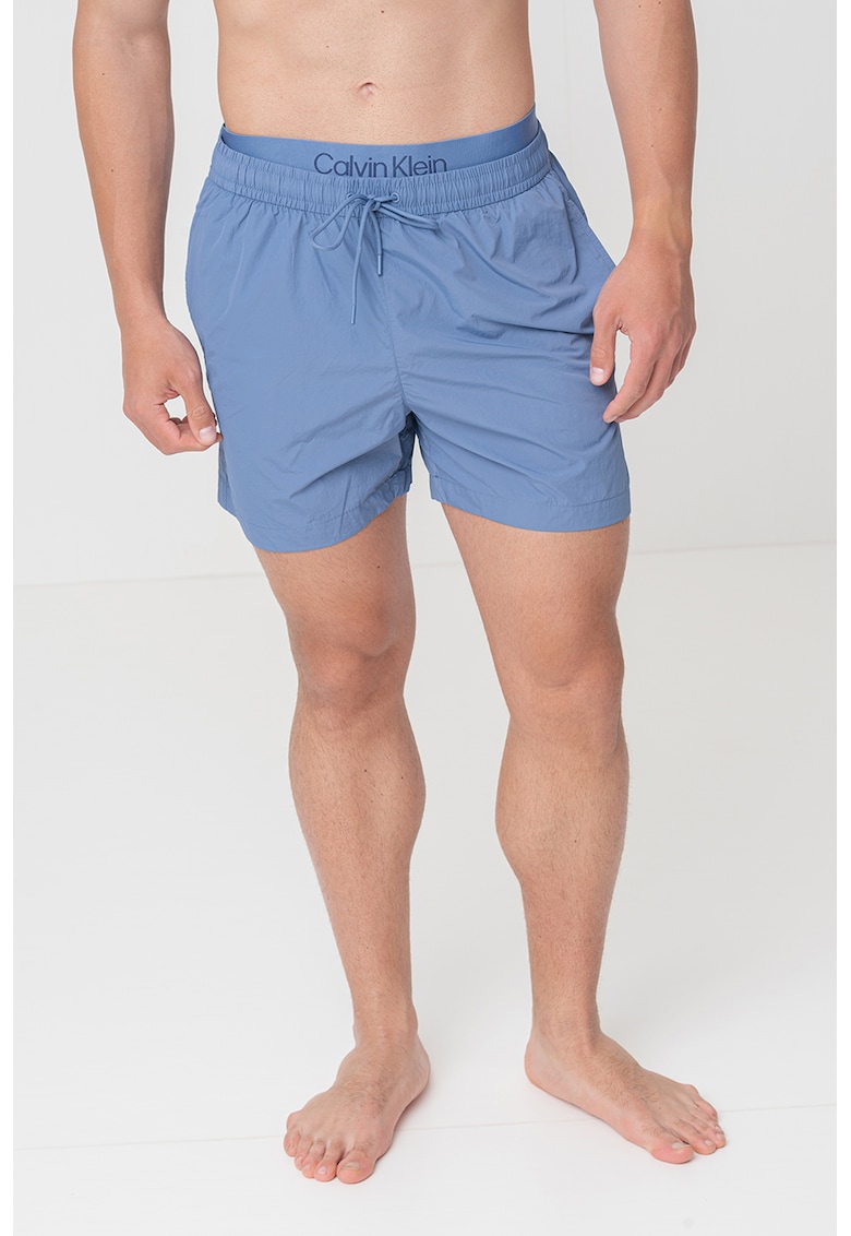 Pantaloni scurti de baie cu snur si buzunare laterale