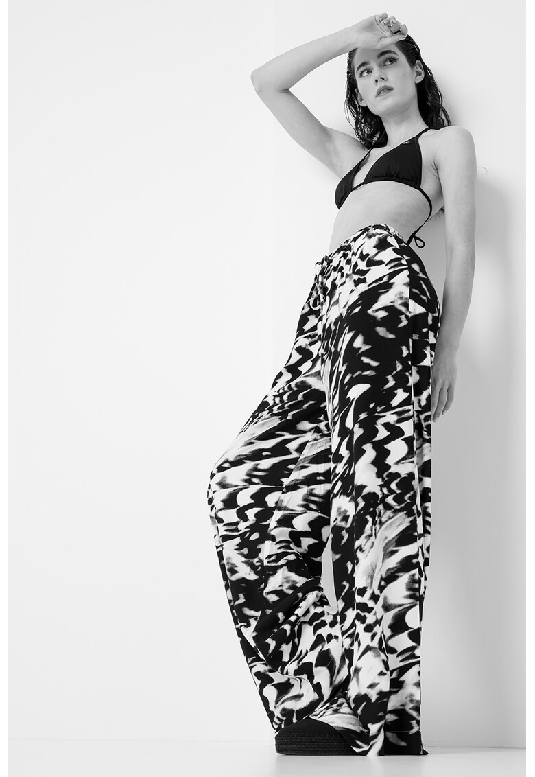 Pantaloni de plaja cu model abstract
