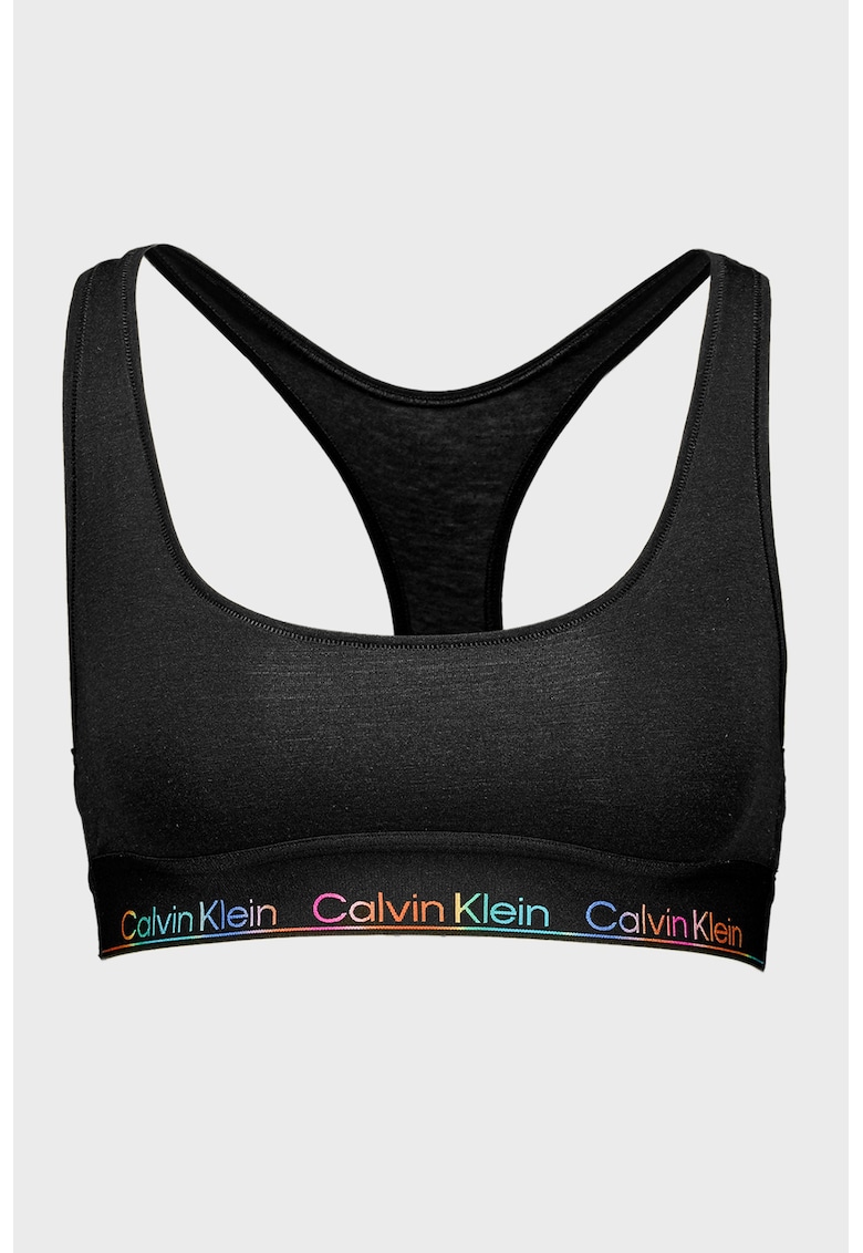 Bustiera din amestec de bumbac cu logo