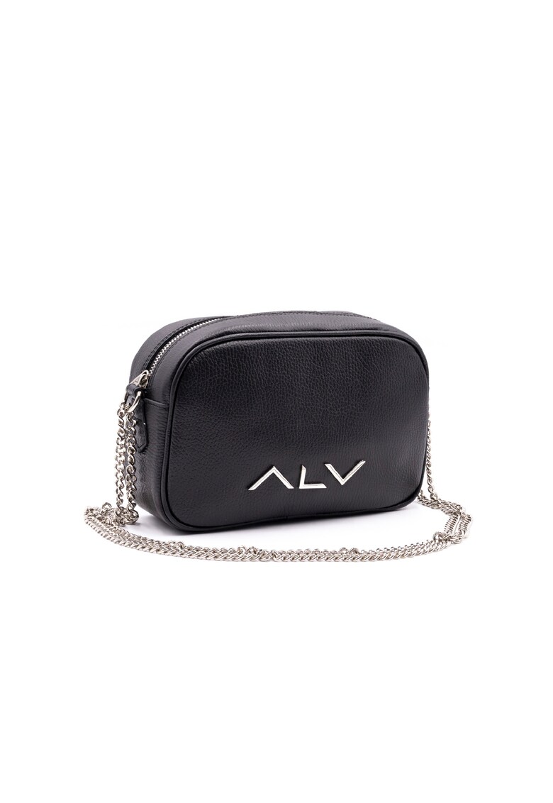 Geanta crossbody de piele cu logo