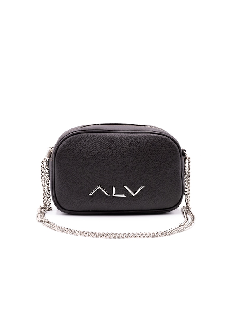 Geanta crossbody de piele cu logo