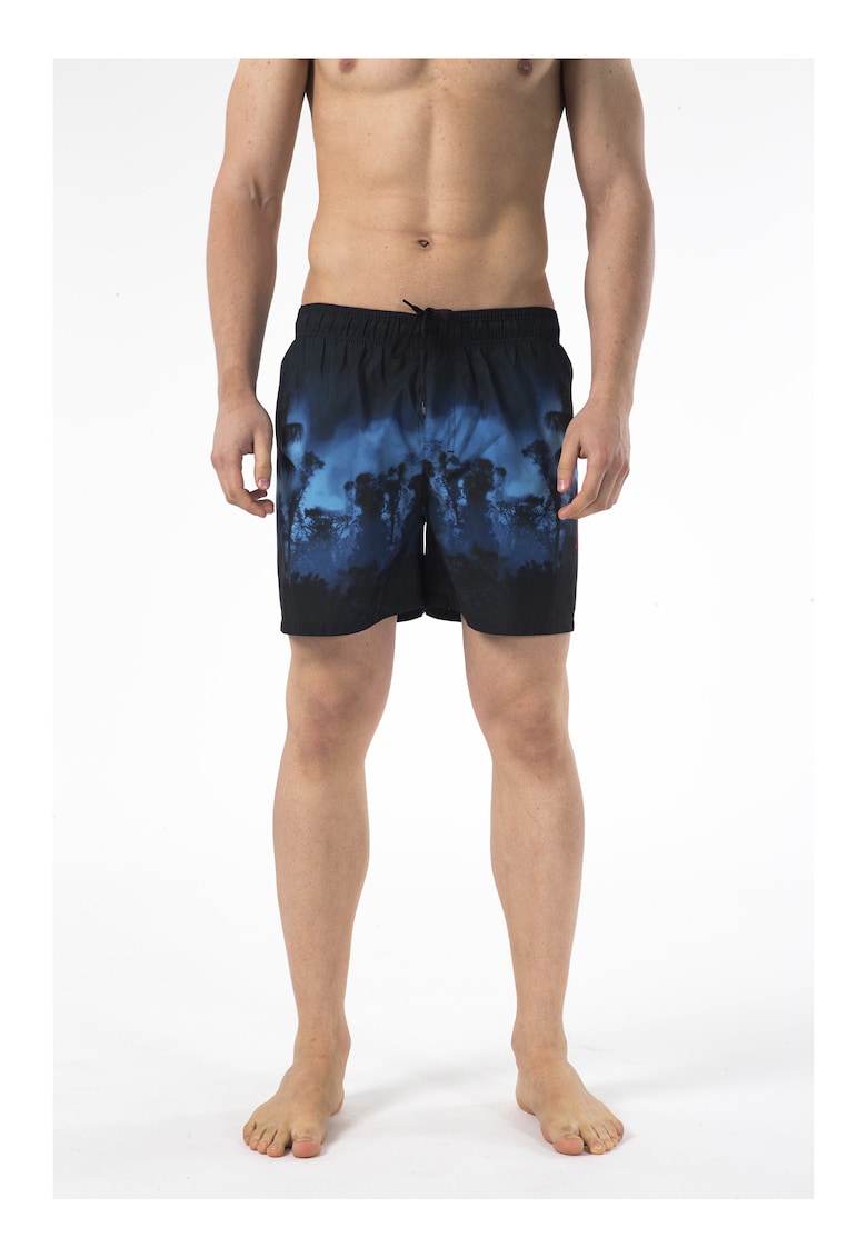 Pantaloni scurti de baie cu model si snur