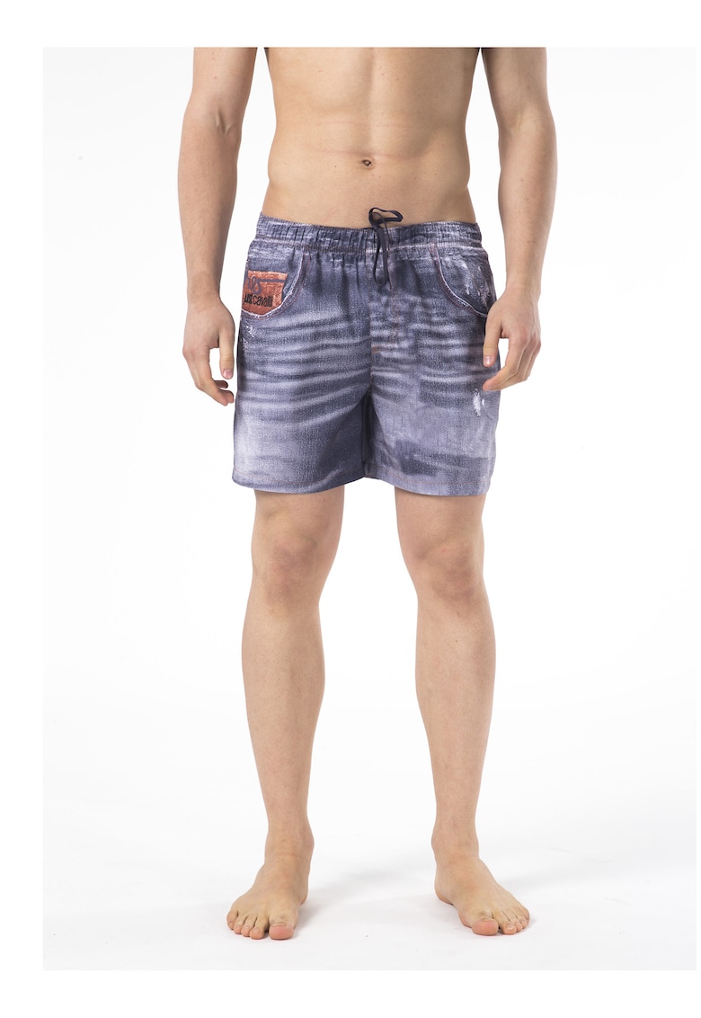 Pantaloni scurti de baie cu talie elastica - Albastru petrol
