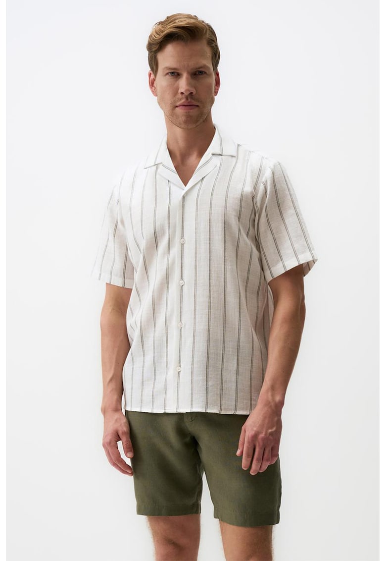 Camasa cu dungi si maneci scurte