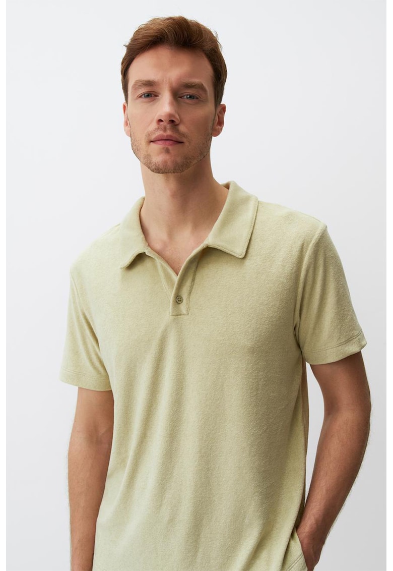 Tricou polo uni - Bej