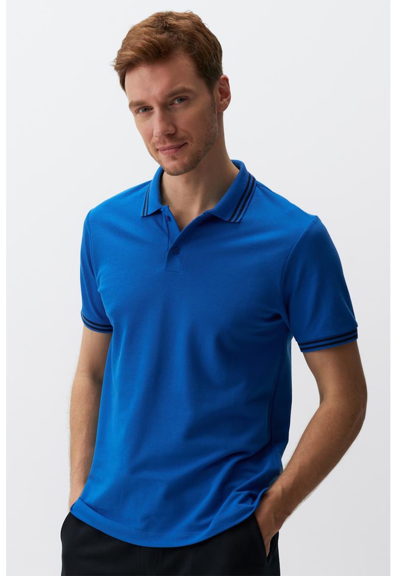 Tricou polo uni din amestec de bumbac