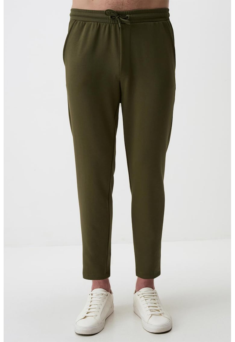 Pantaloni slim fit de trening din amestec de modal cu buzunare laterale