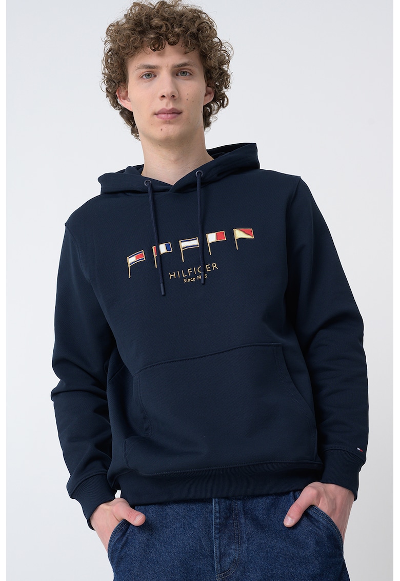 Hanorac din bumbac cu logo