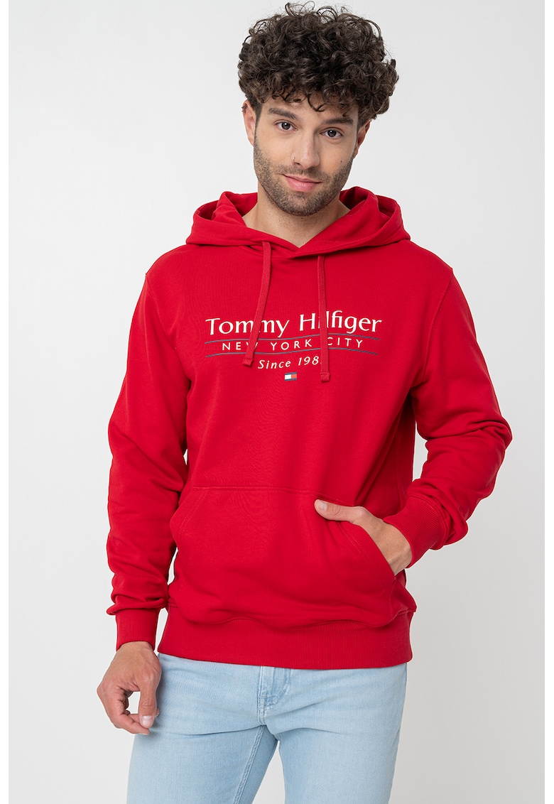 Hanorac de bumbac organic cu imprimeu logo