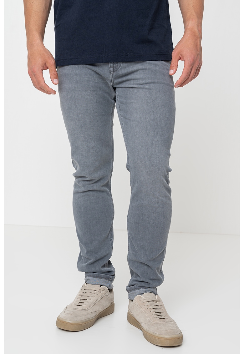 Blugi slim fit - Gri inchis melange