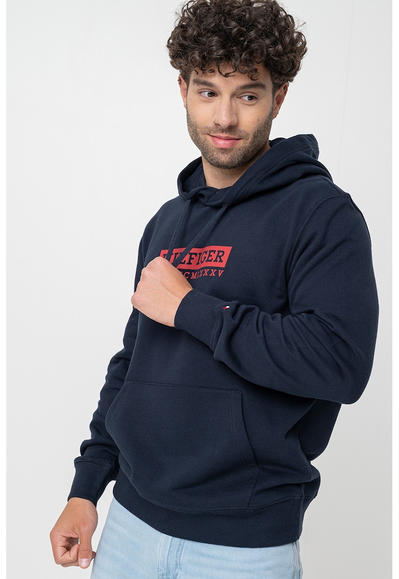 Hanorac cu logo si buzunar kangaroo