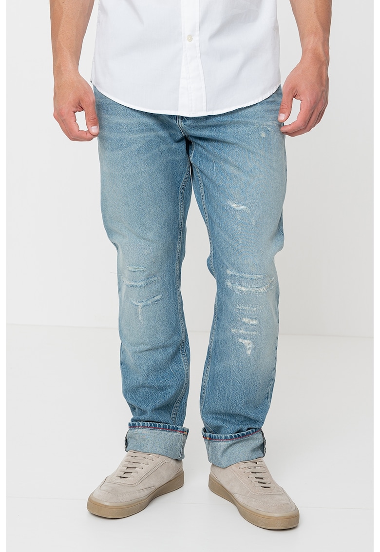Blugi relaxed fit - Albastru prafuit