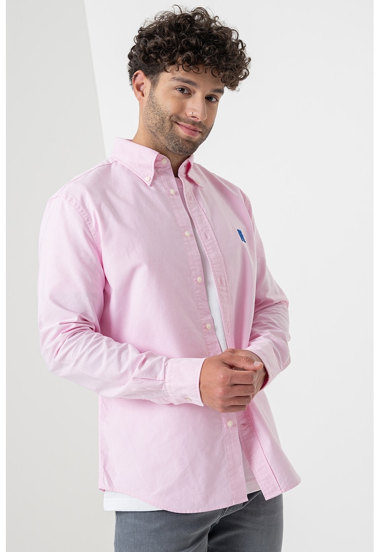 Camasa regular fit cu logo discret