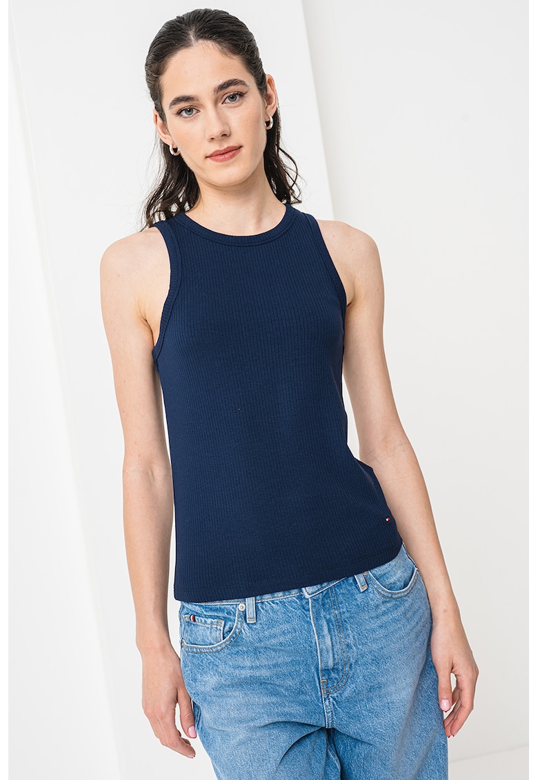 Top slim fit cu striatii