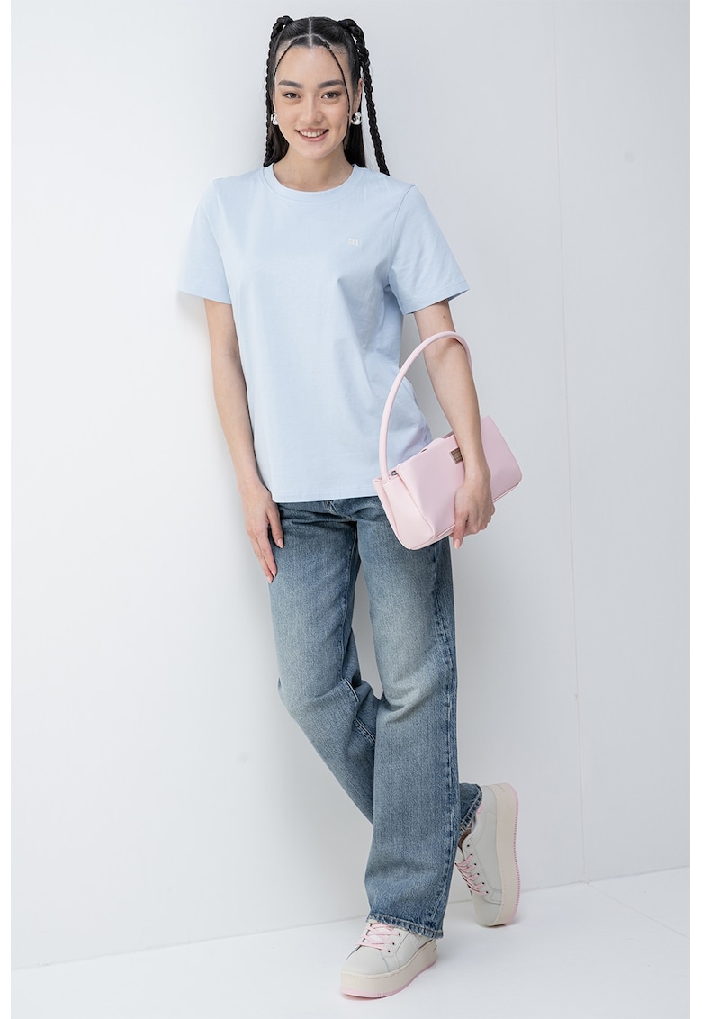 Tricou de bumbac cu logo discret