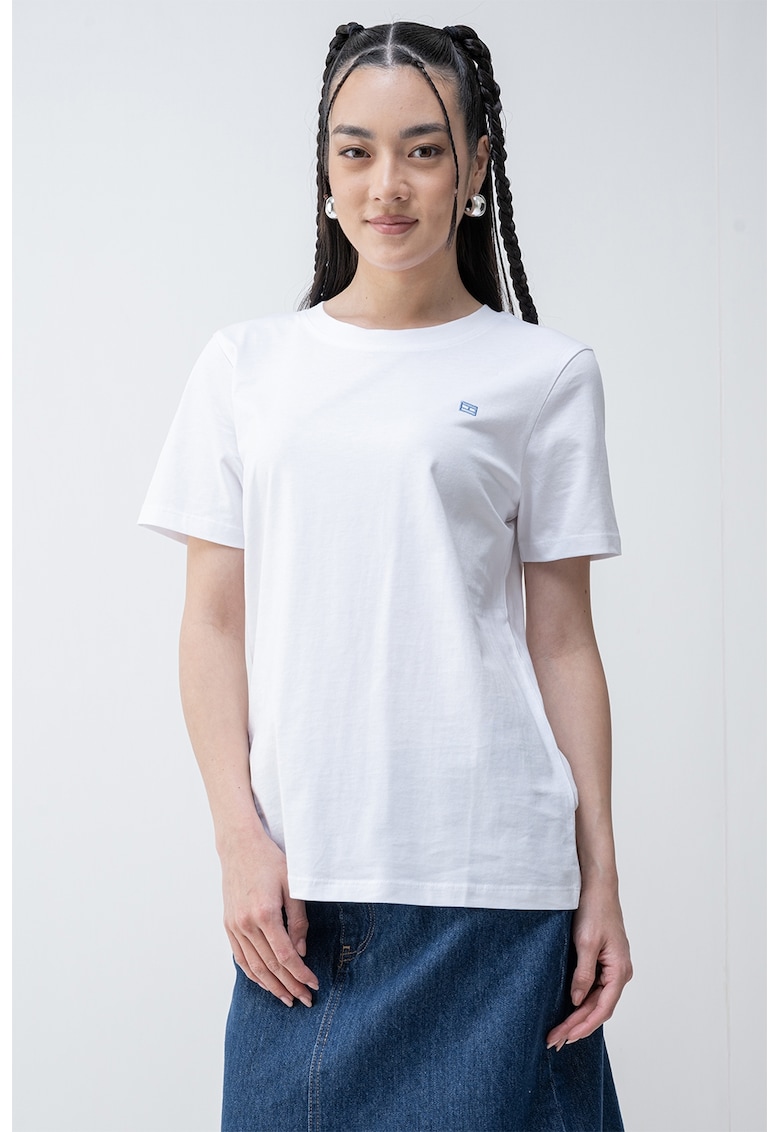 Tommy Hilfiger Tricou de bumbac cu logo discret - Alb optic