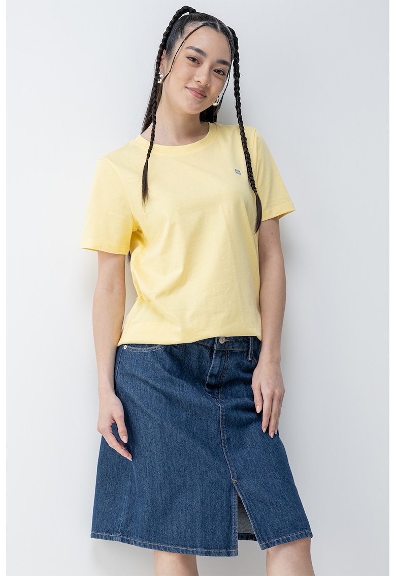 Tricou de bumbac cu logo discret