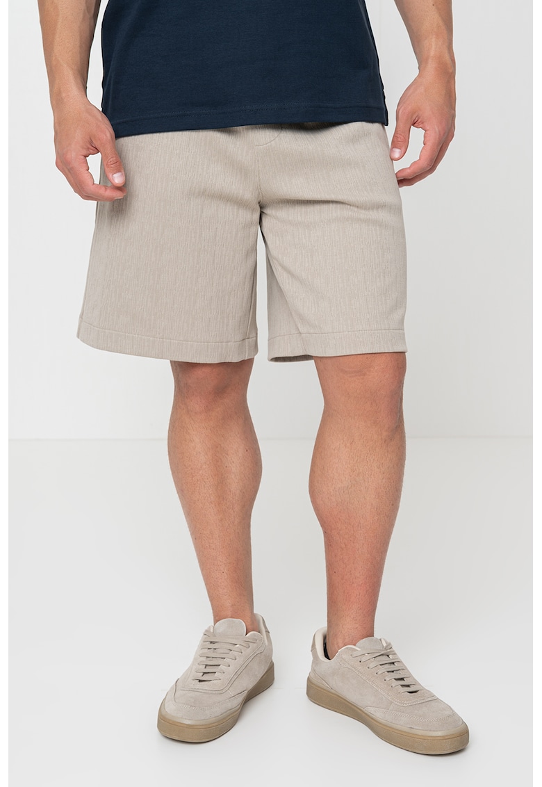 Pantaloni sucrti texturati cu snur