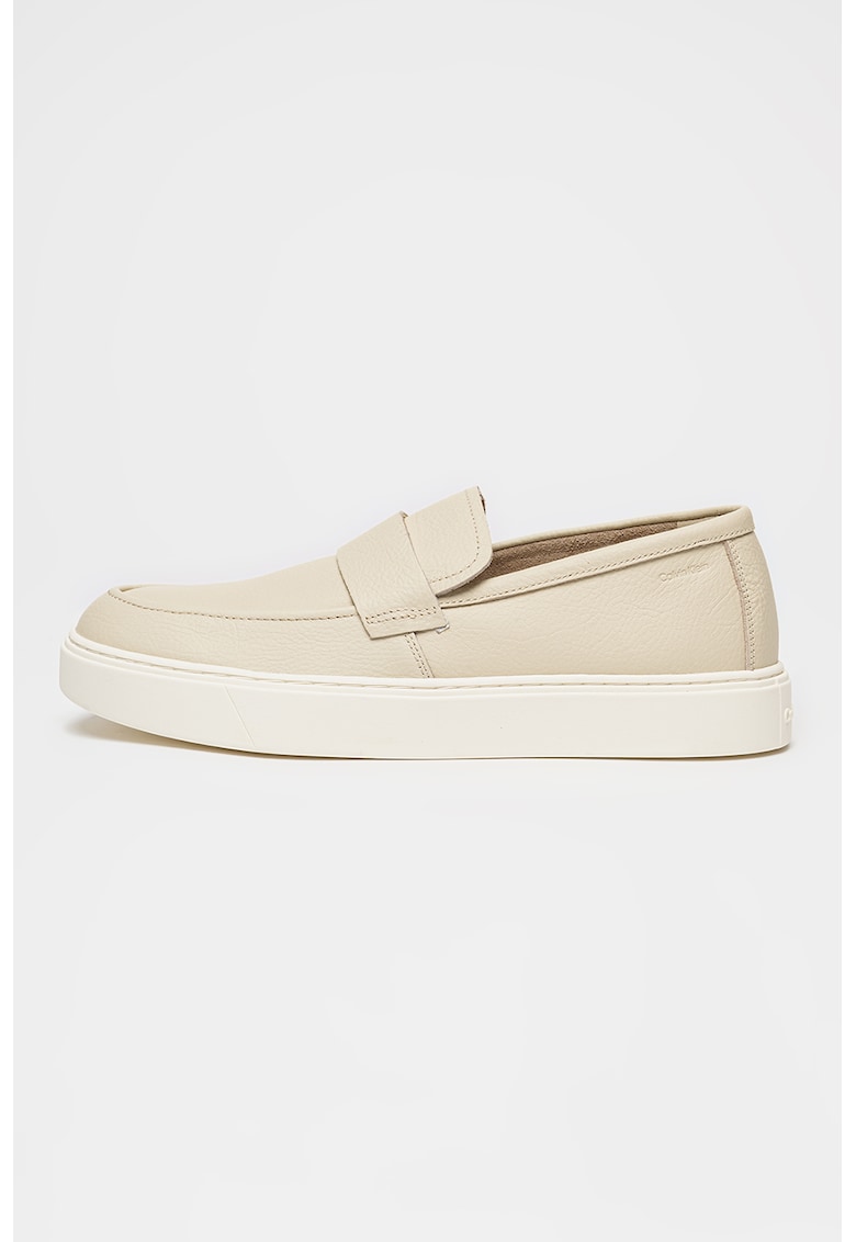 Pantofi loafer din piele cu varf rotund