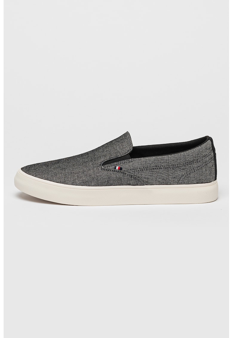 Pantofi slip-on din in - Negru melange