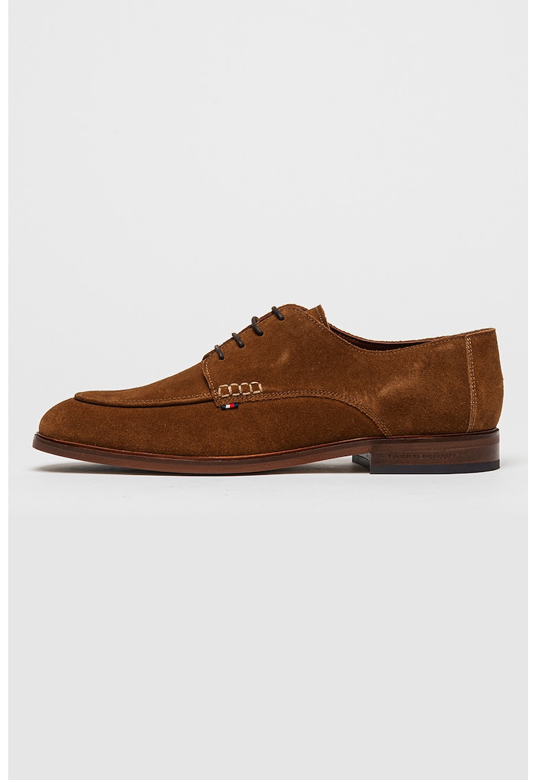 Pantofi din piele intoarsa Unit - Maro cognac