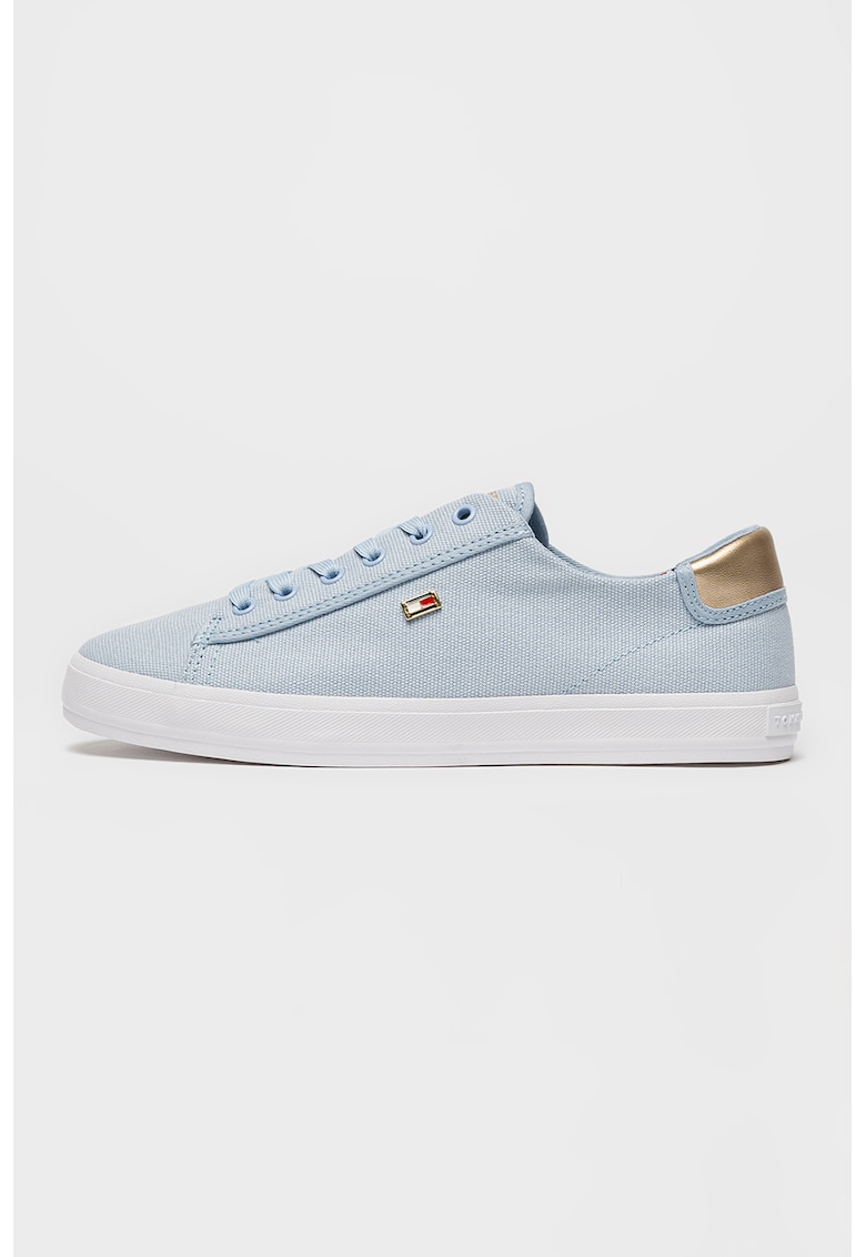 Pantofi sport din bumbac cu detalii aurii