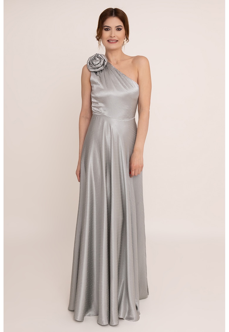 Rochie lunga cu decolteu pe un umar Charm
