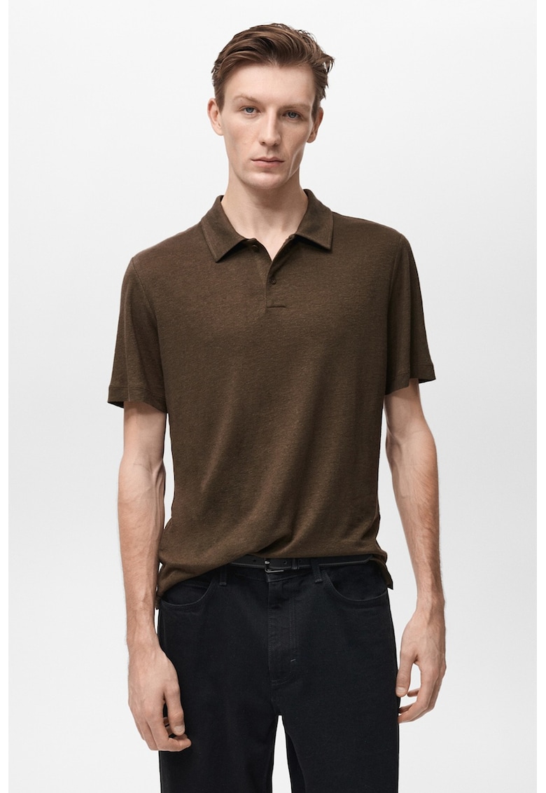 Tricou polo din amestec de in