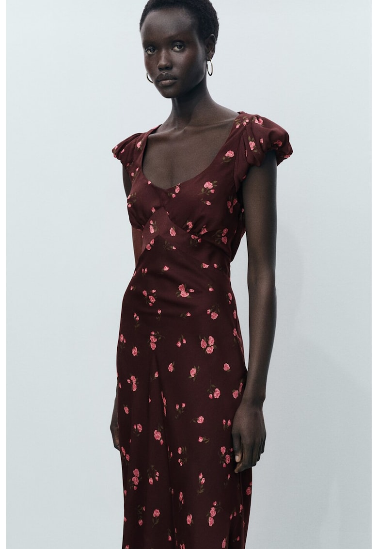 Rochie midi cu imprimeu floral