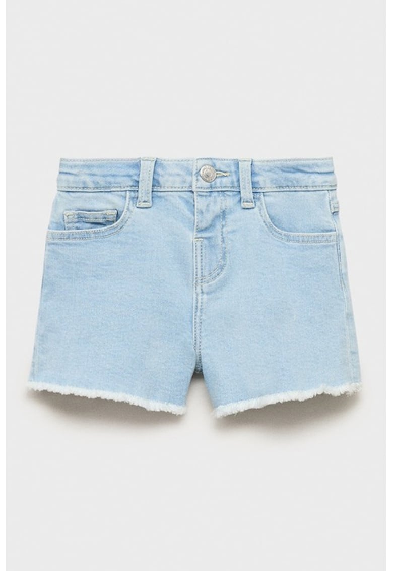 Blugi scurti cu talie medie - Albastru deschis