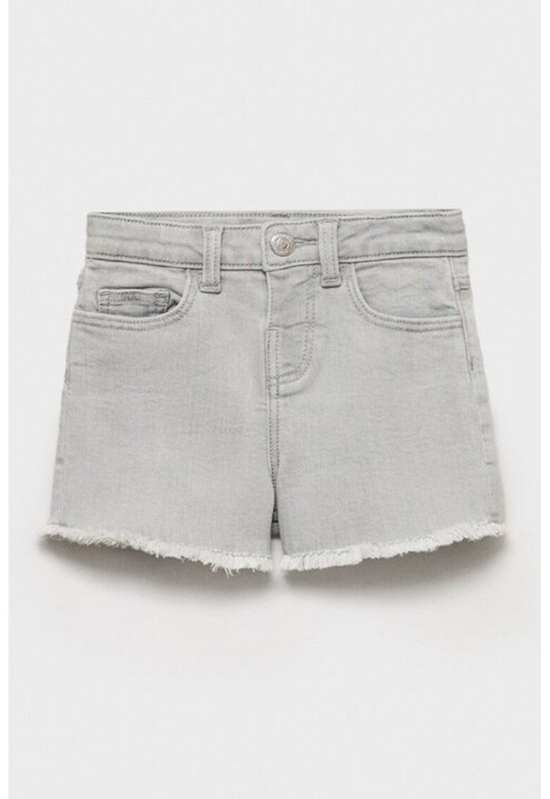 Blugi scurti cu talie medie - Gri deschis