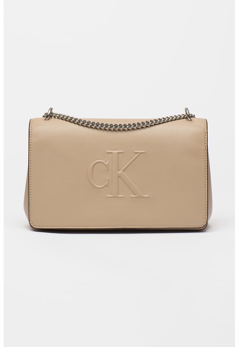 Geanta crossbody cu logo in relief