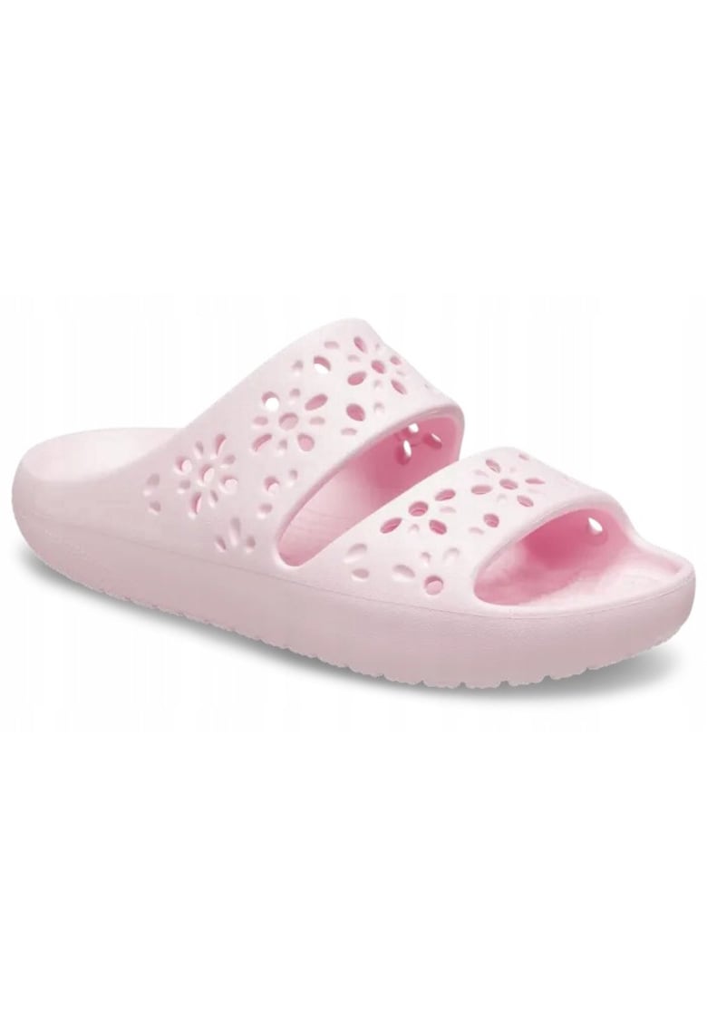Papuci cu model floral Classic - Roz
