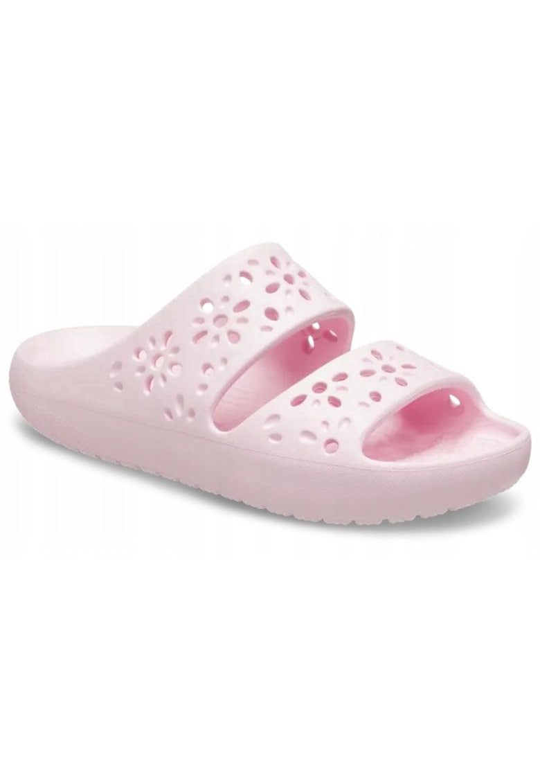 Papuci cu model floral Classic - Roz