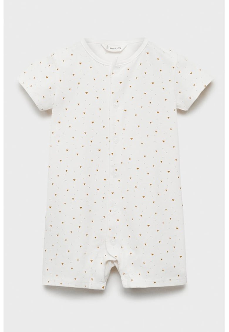 Pijama din amestec de bumbac cu imprimeu geometric