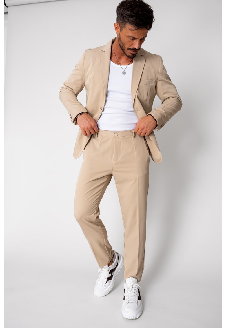Costum sacou si pantalon lung Beige 15669 - Bej