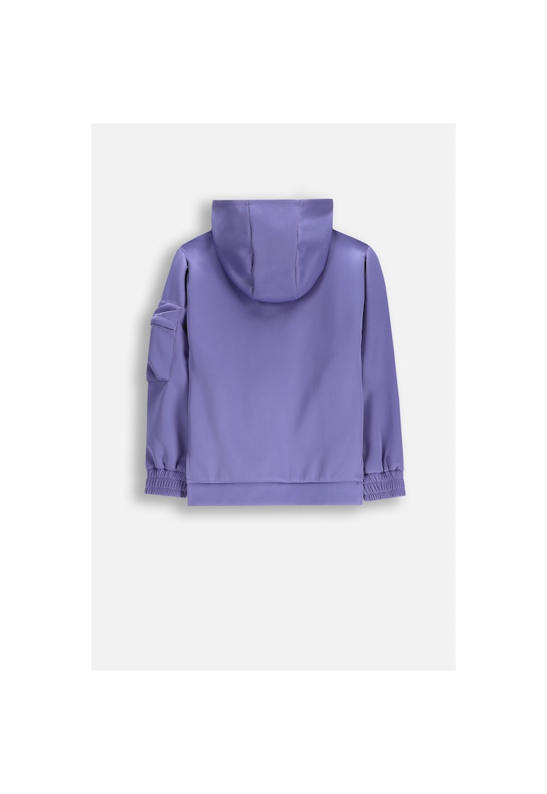 Hanorac cu fermoar si text 3D