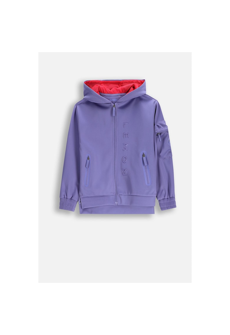 Hanorac sport violet - gluga - fermoar complet - buzunare