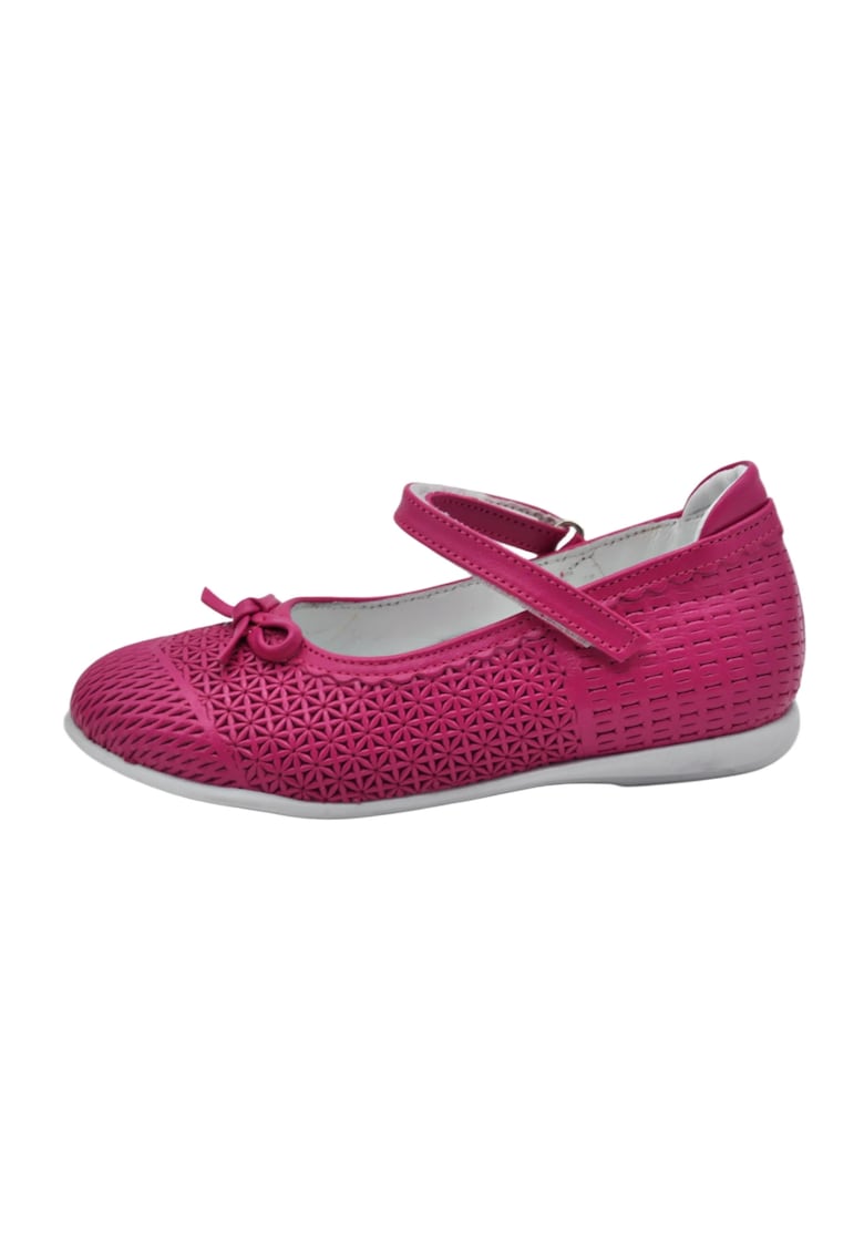 Balerini cu model si fundita -  flexibili - 607 - Fucsia