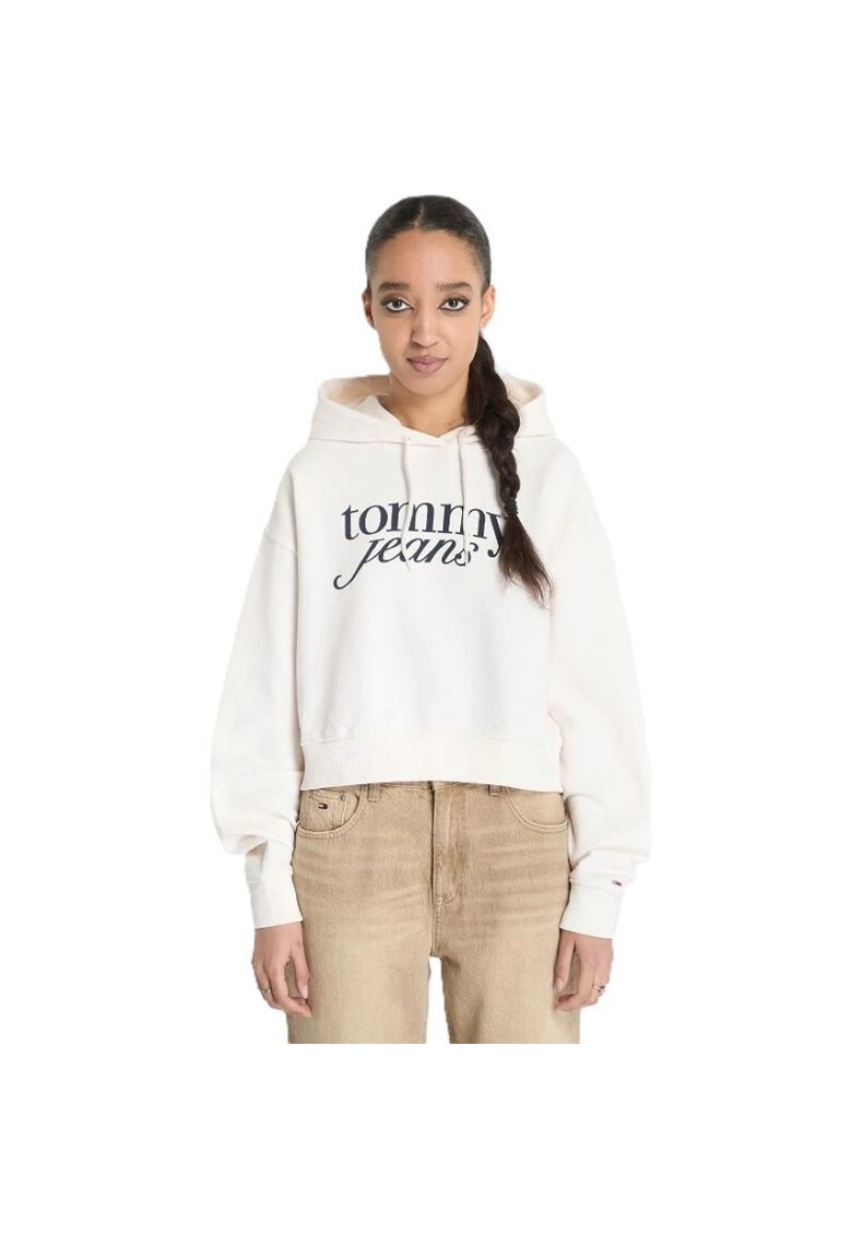 Bluza pentru Femei - tjw rlx crp script hoodieext - DW0DW20306-YBH - Alb Bluza pentru Femei - tjw rlx crp script hoodieext - DW0DW20306-YBH - Alb