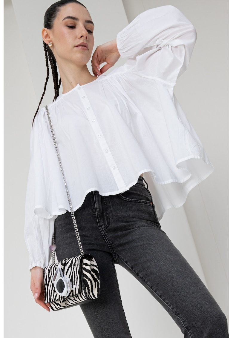 Bluza supradimensionata din bumbac - Alb