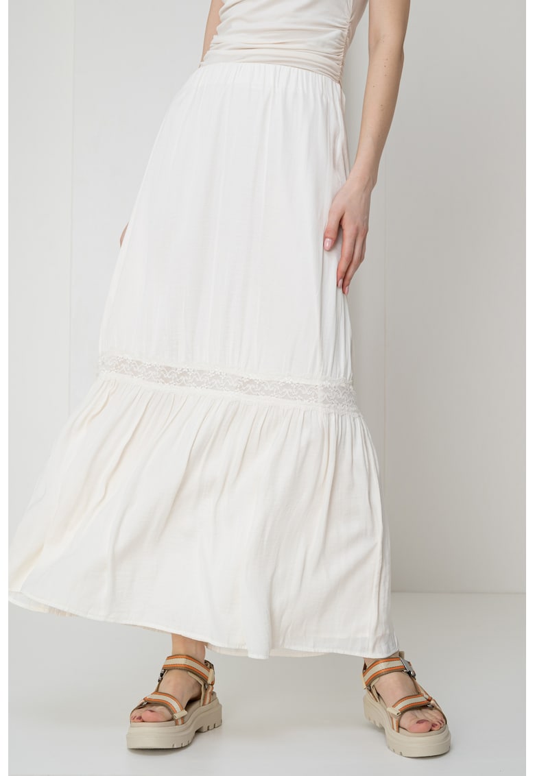 Fusta midi cu talie inalta