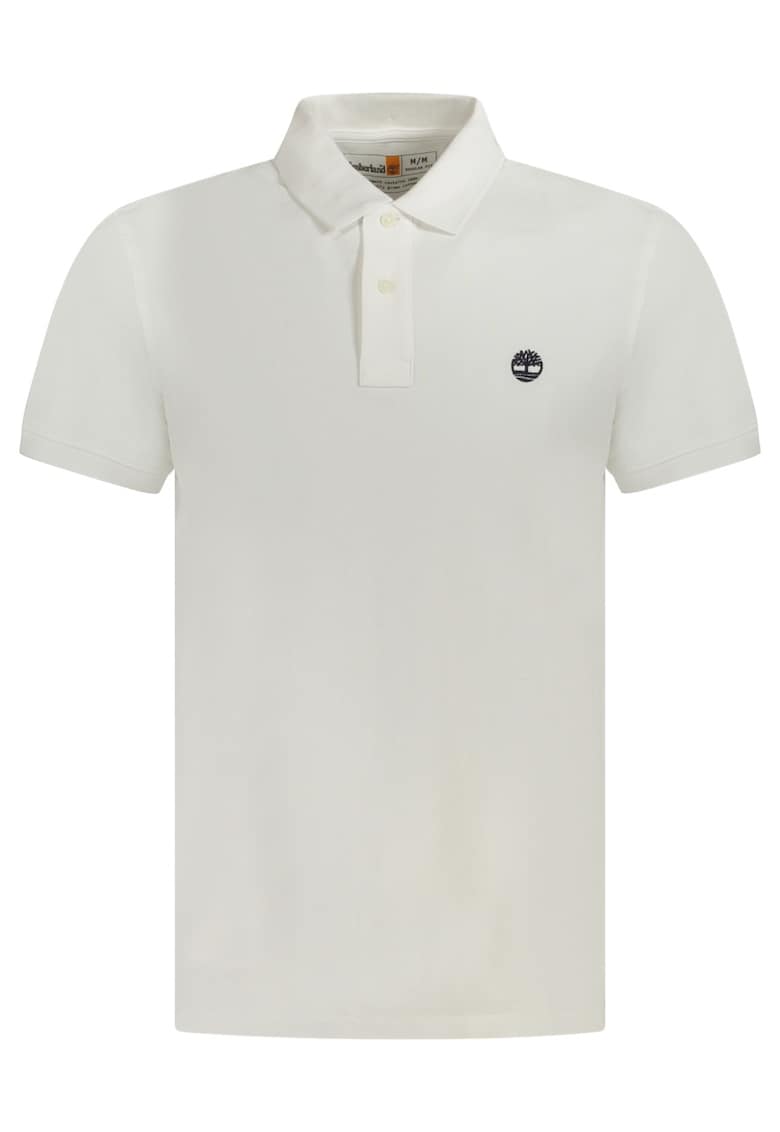 Tricou polo Millers River Pique barbati - cu logo brodat - Regular fit - Alb