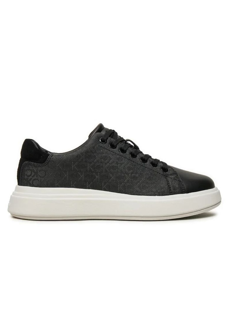 Pantofi sport pentru Calvin Klein - CUPSOLE LACE UP - SUEDEBT - HW0HW02404-0F4 - Negru
