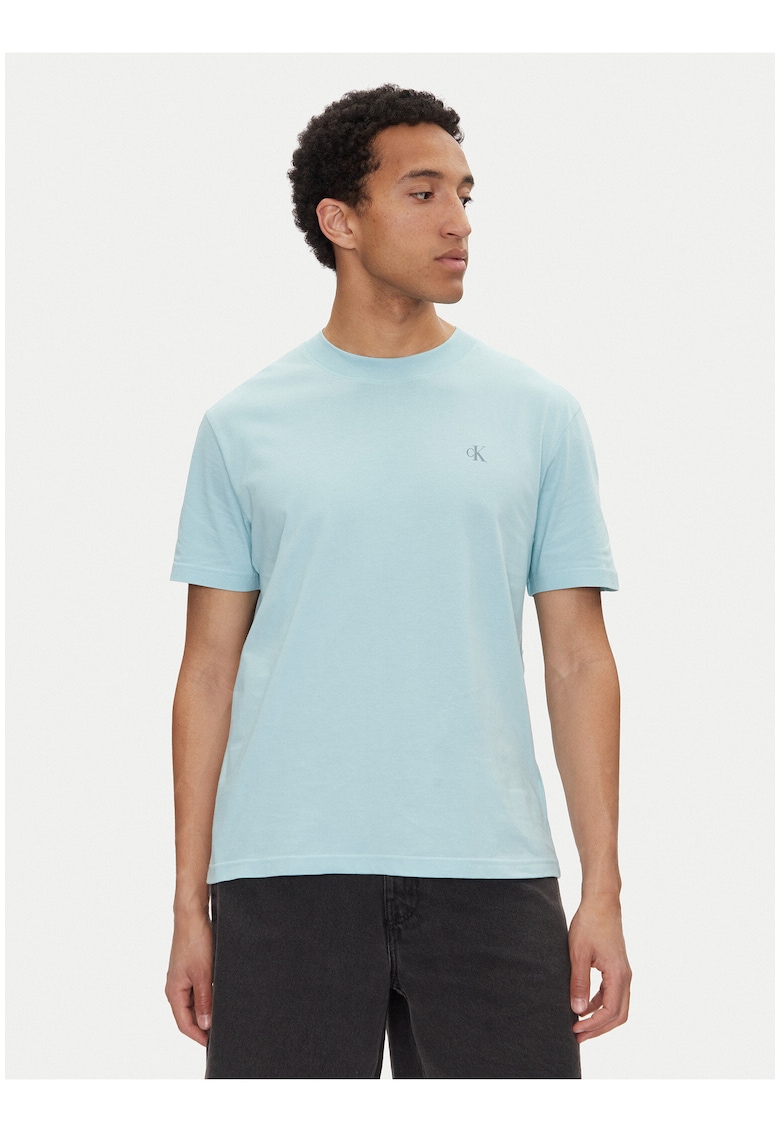 Tricou barbati - cu imprimeu pe spate - Regular fit - Turcoaz