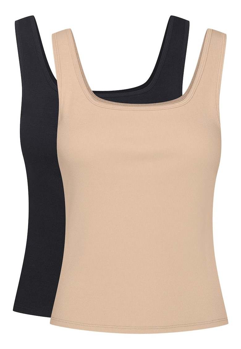 Maiouri dama set de 2 perechi Negru - bej - Bej | Negru